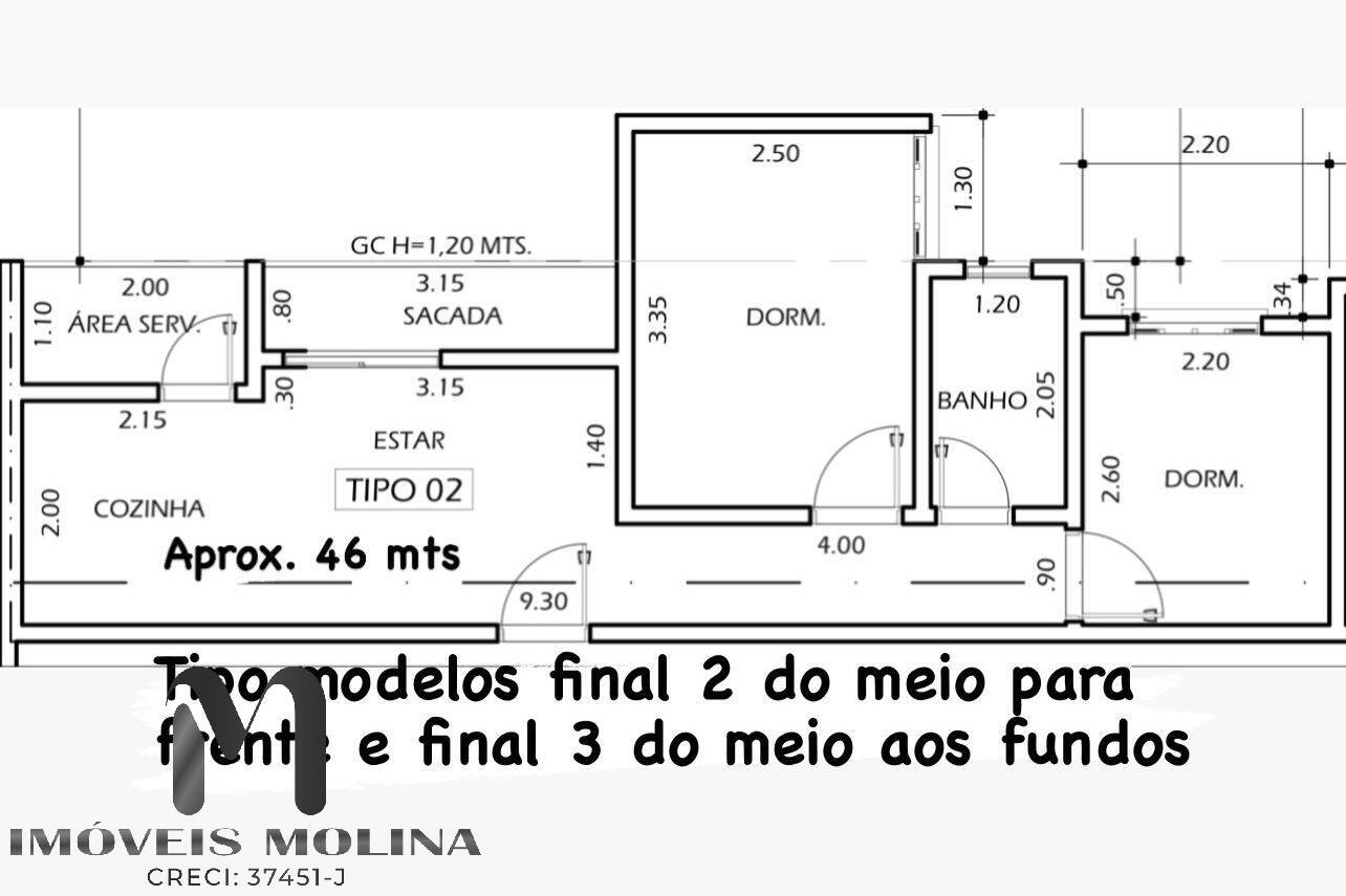 Apartamento, 2 quartos, 46 m² - Foto 8